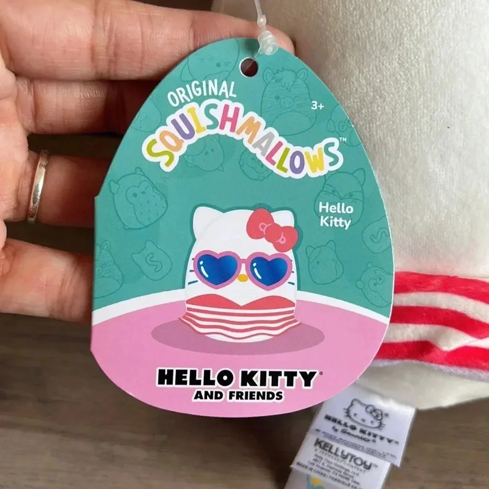 🦖🩷6.5” Squishmallow Sanrio Hello Kitty and Friends. Bathing Suit Summer